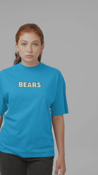 Three Bears Oversized T-Shirt Cute Cartoon Graphic Tee Fits