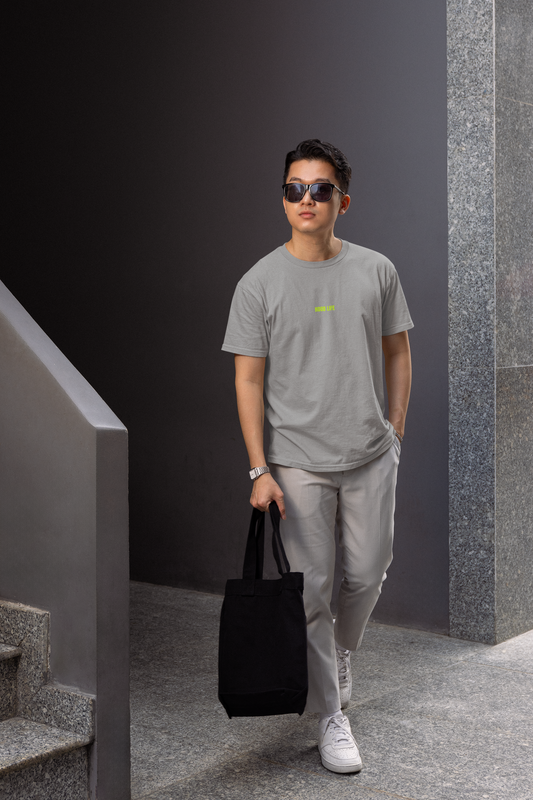 Hood life half sleeve grey round neck t-shirt for men by hello swanky - s