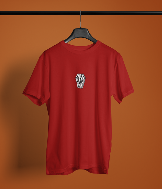 The Dead Box Half Sleeve Maroon Round Neck T-Shirt Casual