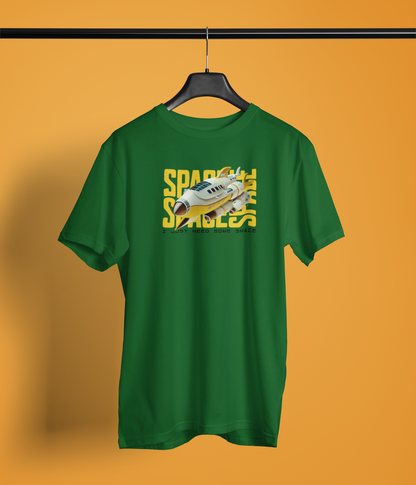 Just Need Some Space Half Sleeve Bottle Green Round Neck T-Shirt | Bold Design