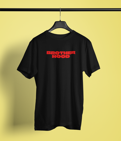 Brother Hood Half Sleeve Black Round Neck T-Shirt