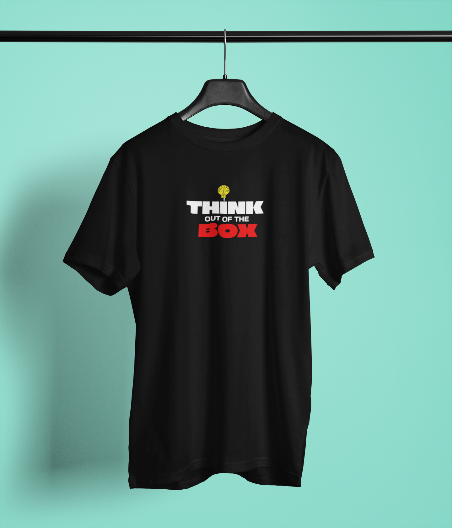 Think Box Half Sleeve Black Round Neck T-Shirt for Women by Hello Swanky