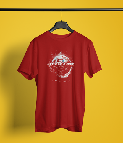 Trapped World Half Sleeve Round Neck T-Shirt Tees
