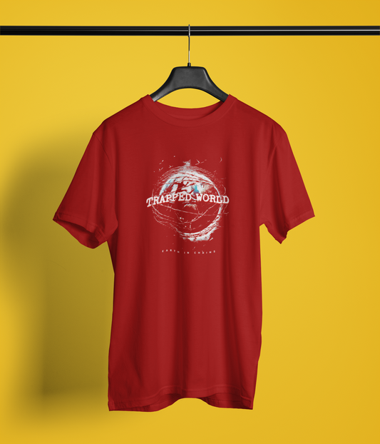 Trapped World Half Sleeve Round Neck T-Shirt Tees
