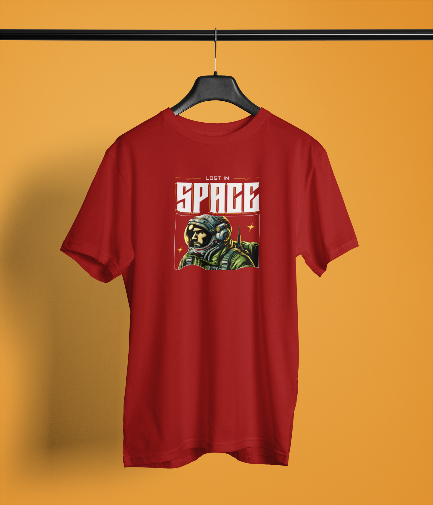 Lost In Space Half Sleeve Round Neck T-Shirt Bold Streetwear
