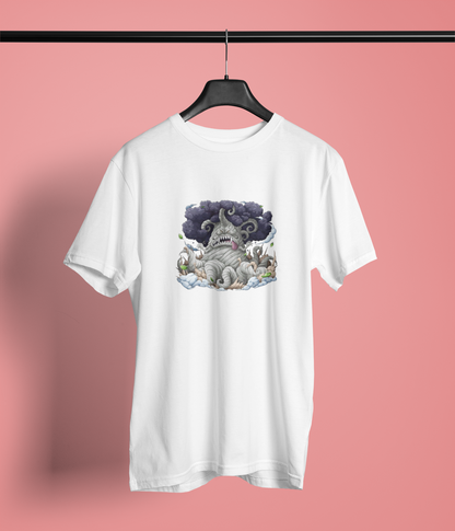 Kingbaum White Round Neck T-Shirt for Women Casual Wear