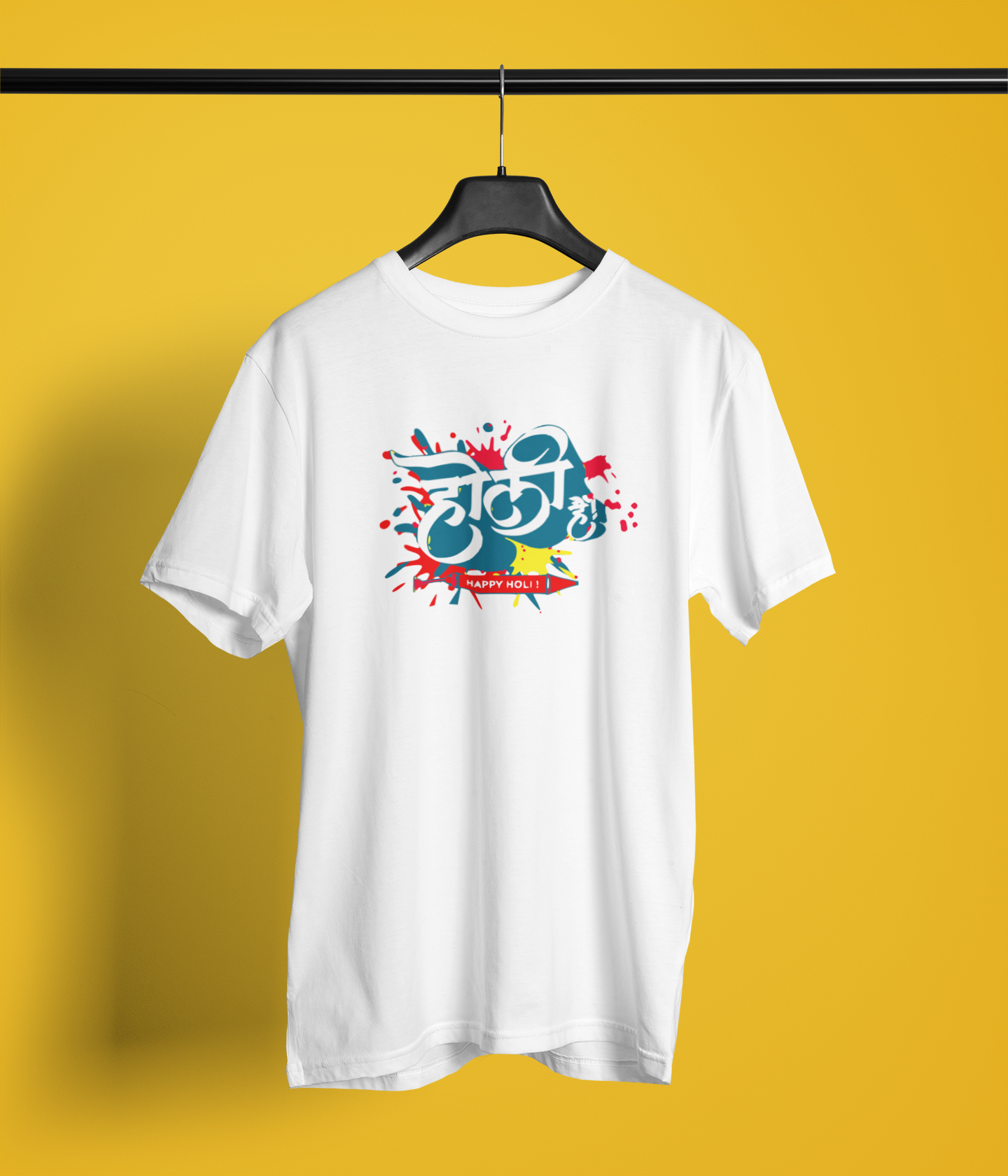 Holi Hai Unisex Round Neck T-Shirt by Hello Swanky