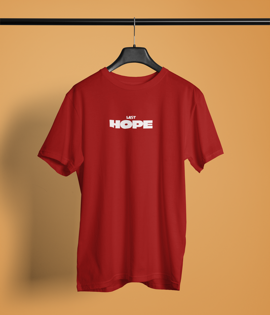 Last Hope Half Sleeve Maroon Round Neck T-Shirt for Men