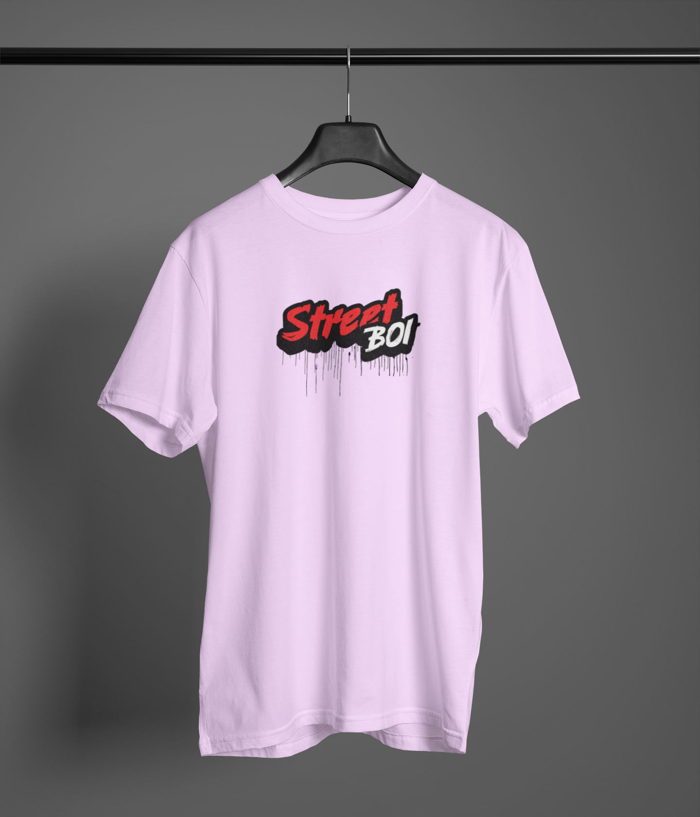 Street Boi Lavender Half Sleeve Round Neck T-Shirt Daily Style