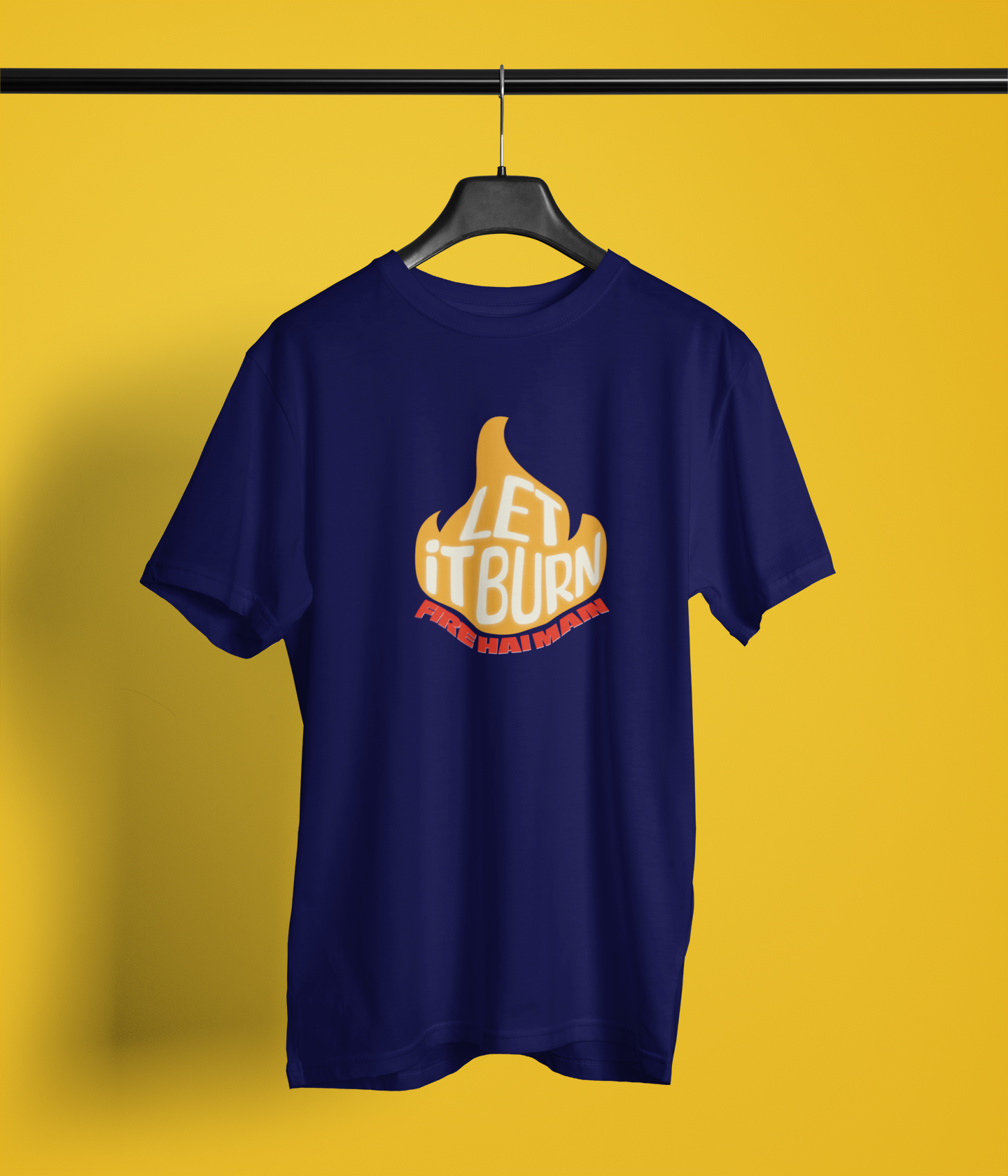 Fire Hai Main Navy Blue T-Shirt for Men – Trendy Daily Wear