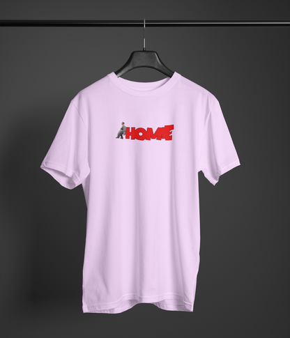 Homie Half Sleeve Lavender Round Neck T-Shirt for Men Casual Tee