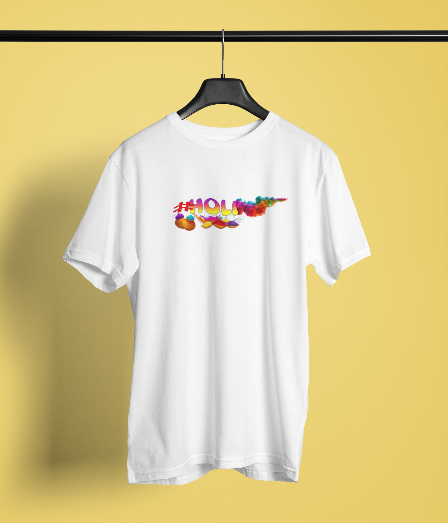 Round Neck T-Shirt Holi Unisex Colorful Festival Wear Style