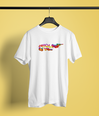 Round Neck T-Shirt Holi Unisex Colorful Festival Wear Style