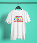 Make It Colorful Half Sleeve White Round Neck T-Shirt for Men by Hello Swanky