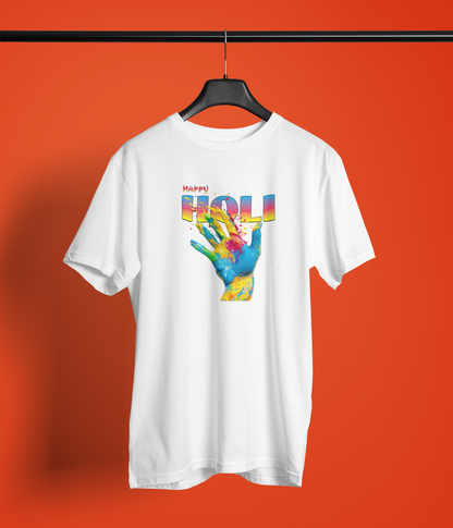 Happy Holi Unisex Round Neck T-Shirt by Hello Swanky