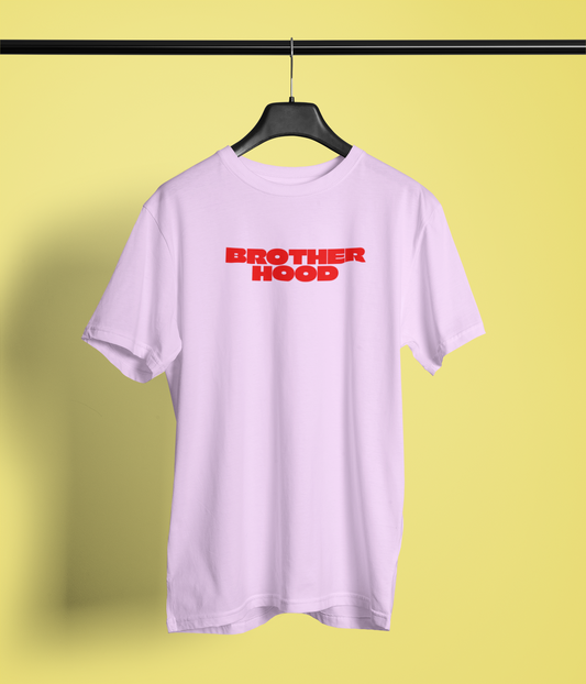 Brother Hood Half Sleeve Lavender Round Neck T-Shirt
