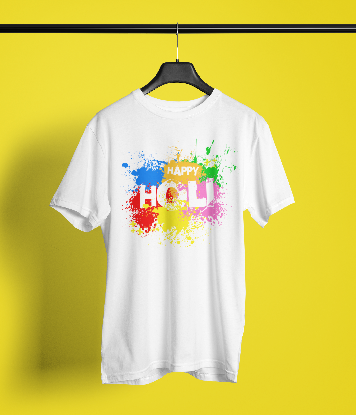 Happy Holi Unisex Round Neck T-Shirt by Hello Swanky