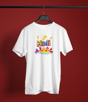 Holi Half Sleeve White Round Neck T-Shirt for Men by Hello Swanky