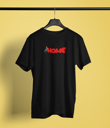 Homie Half Sleeve Black Round Neck T-Shirt for Men Casual Tee