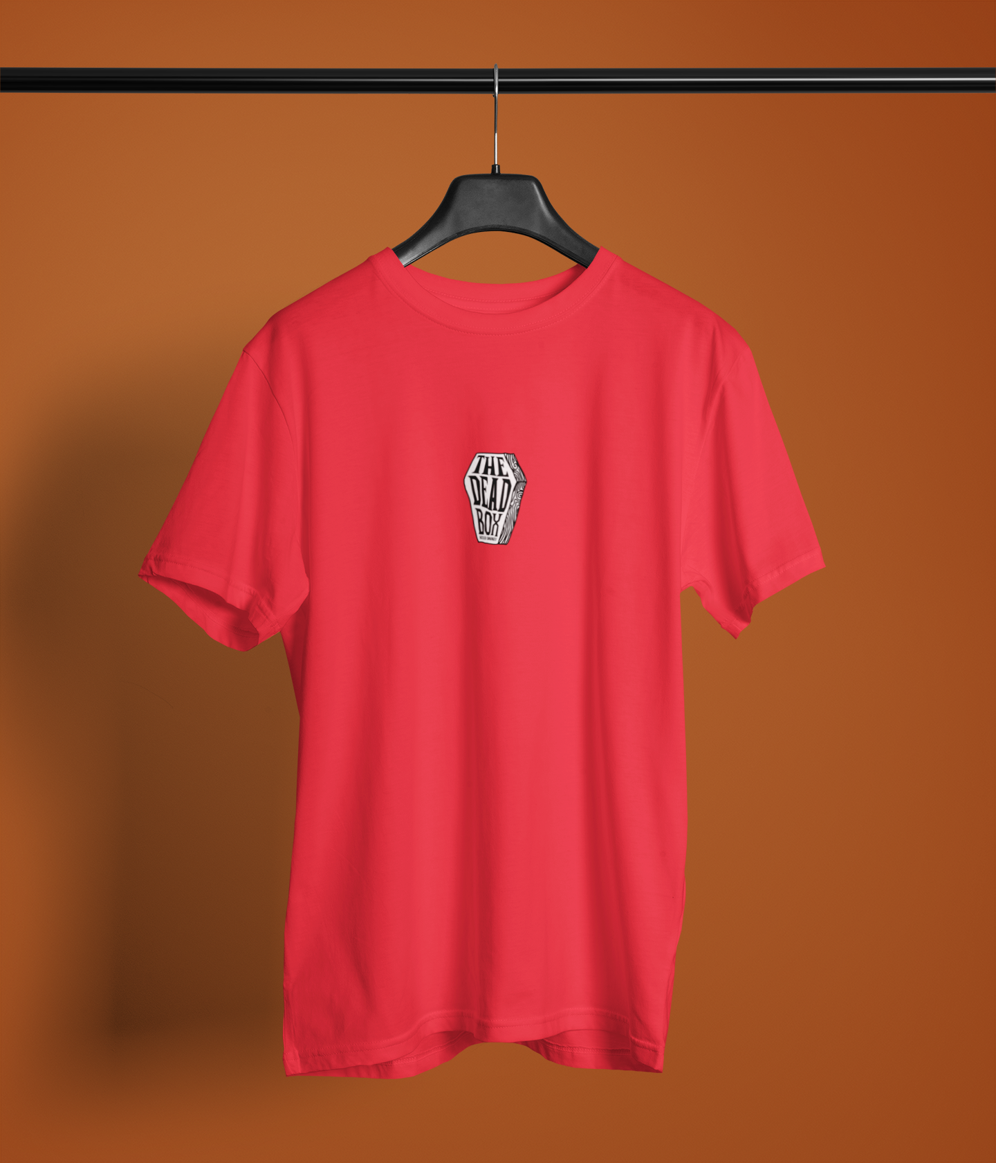 The Dead Box Half Sleeve Red Round Neck T-Shirt Casual