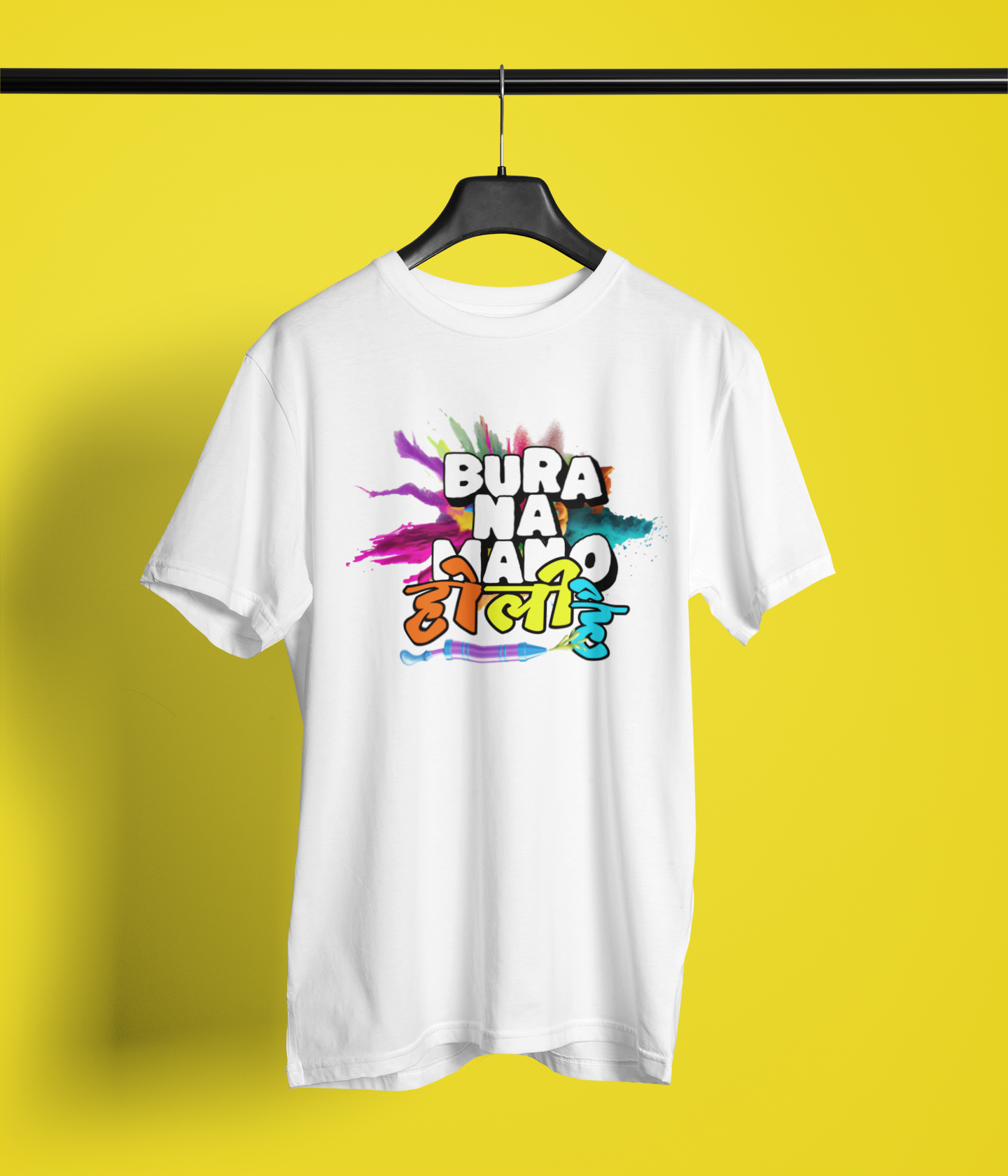 Holi Hai Unisex Round Neck T-Shirt by Hello Swanky