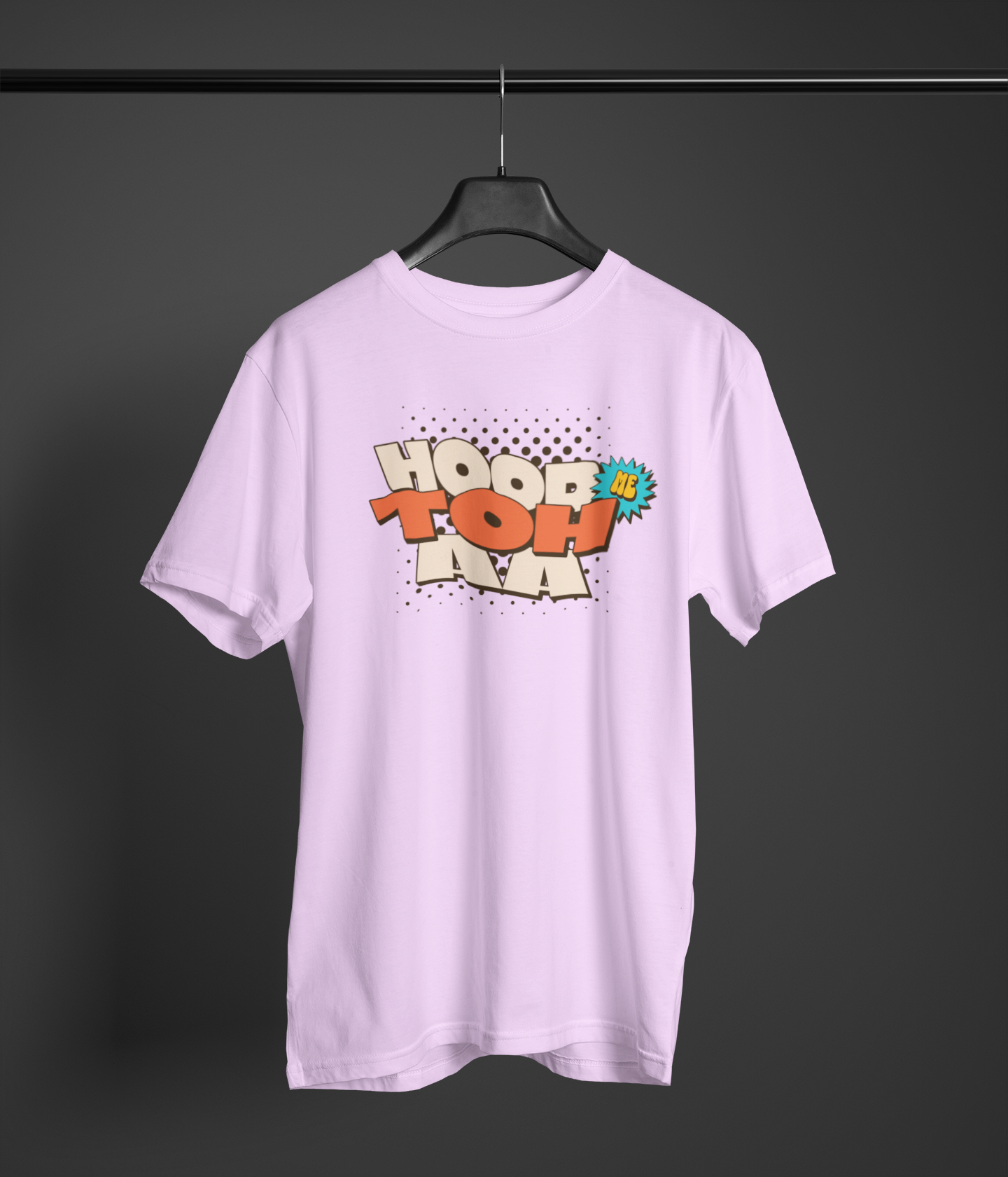 Hood Me Toh Aa Half Sleeve Lavender Round Neck T-Shirt for Men