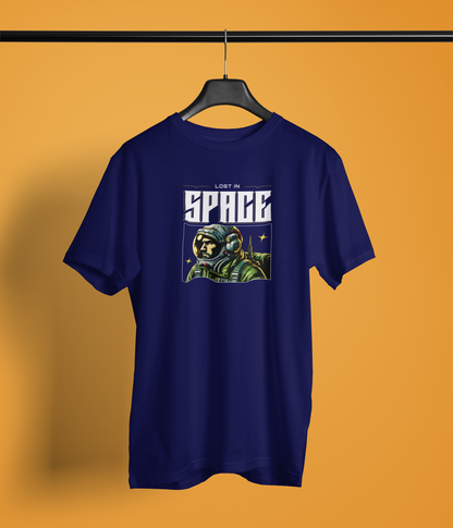 Lost In Space Half Sleeve Round Neck T-Shirt Space Streetwear