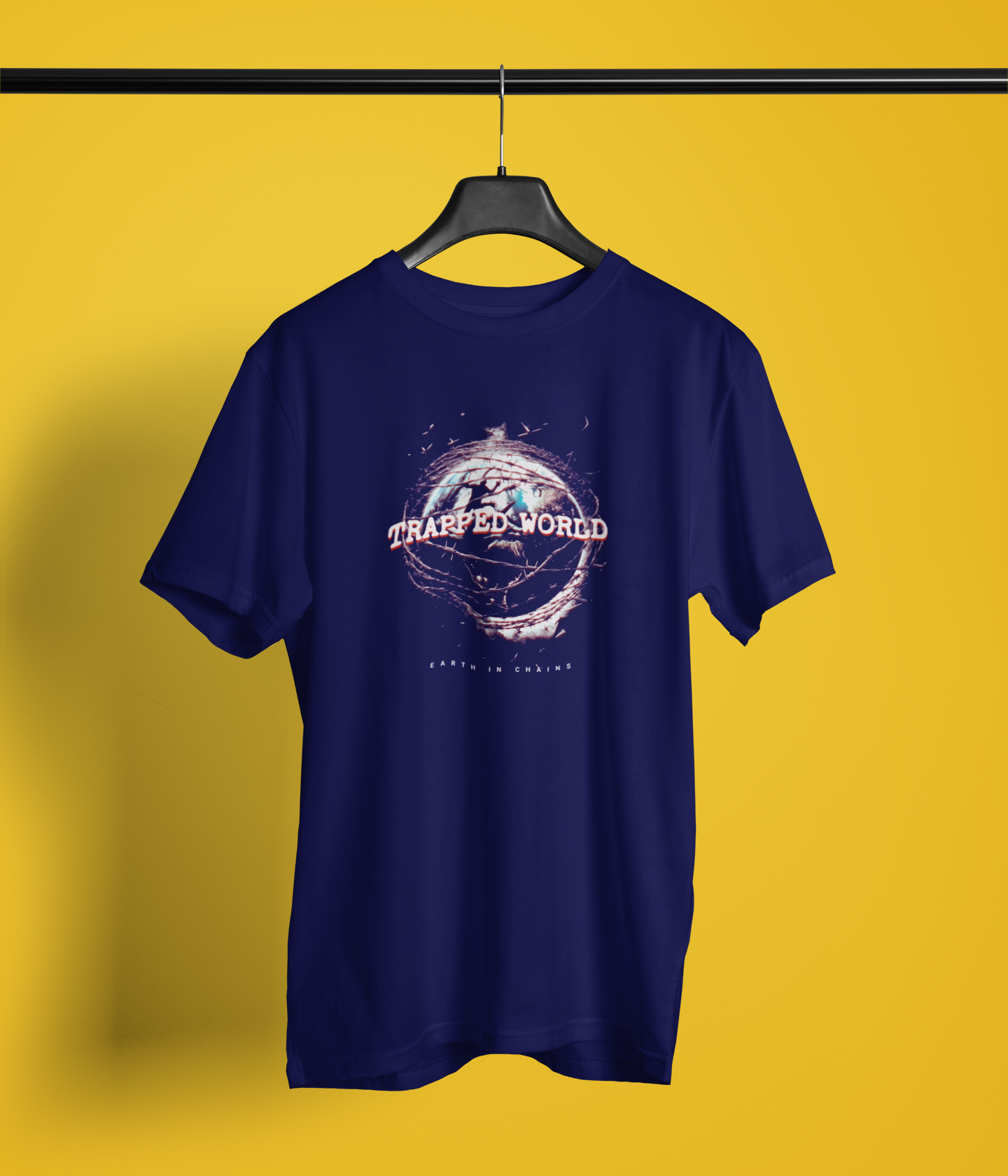 Trapped World Half Sleeve Round Neck T-Shirts