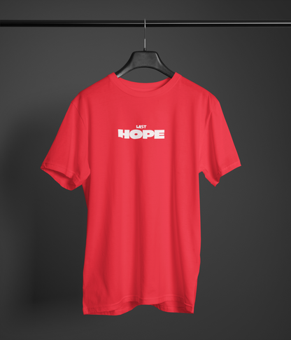 Last Hope Half Sleeve Red Round Neck T-Shirt for Men