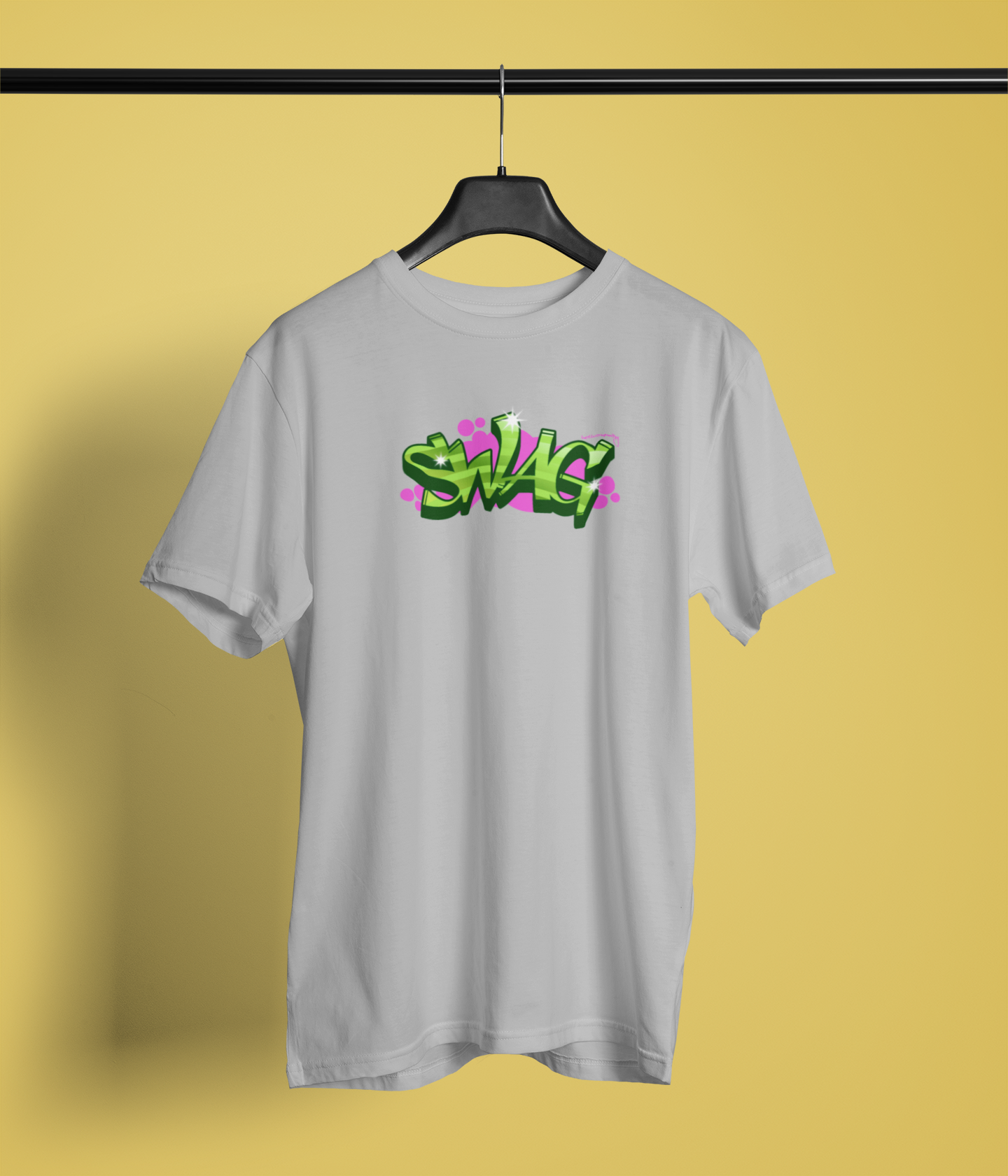 Swag Graffit Half Sleeve Grey Round Neck T-Shirt Style Tee