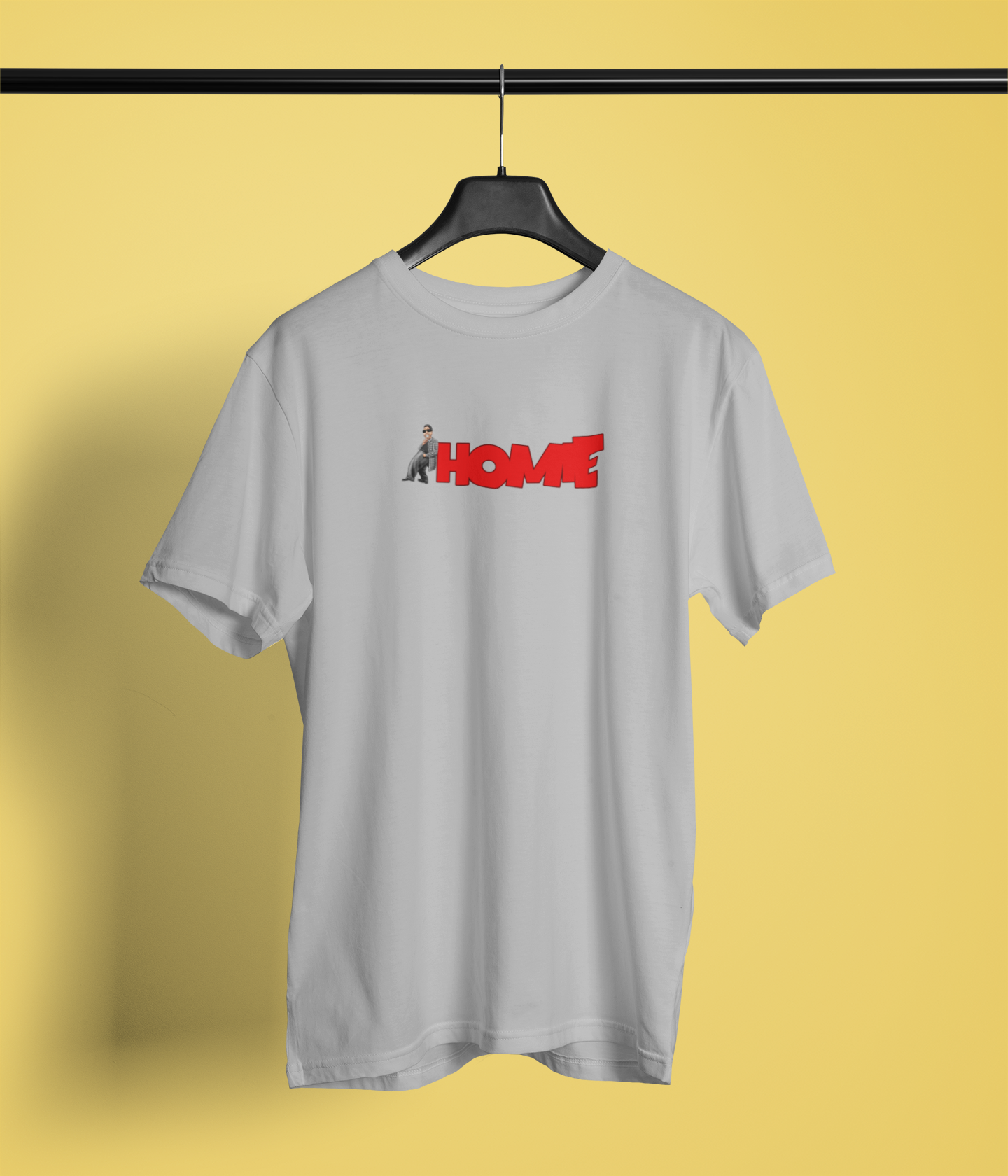 Homie Half Sleeve Grey Round Neck T-Shirt for Men Casual Tee