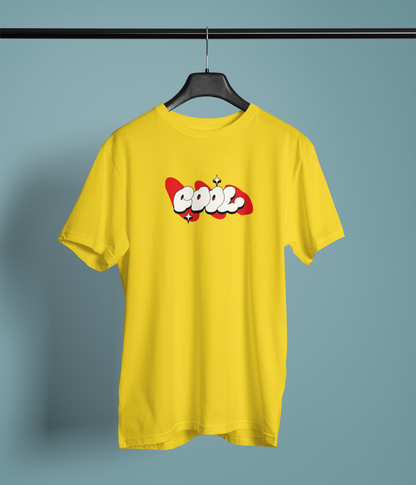 Cool Stars Half Sleeve Yellow Round Neck T-Shirt for Women