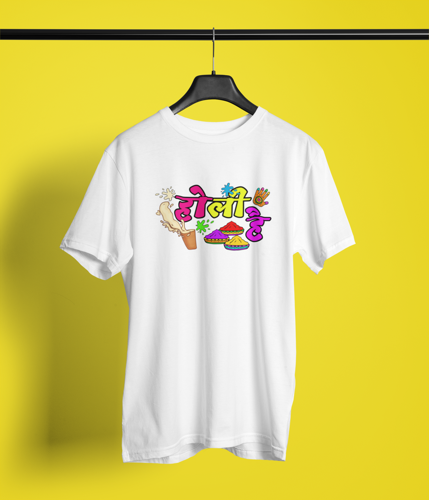 Holi Hai Unisex Round Neck T-Shirt by Hello Swanky