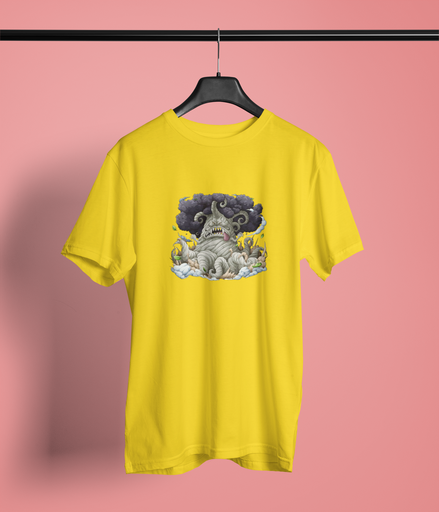 Kingbaum Half Sleeve Yellow Round Neck T-Shirt for Women