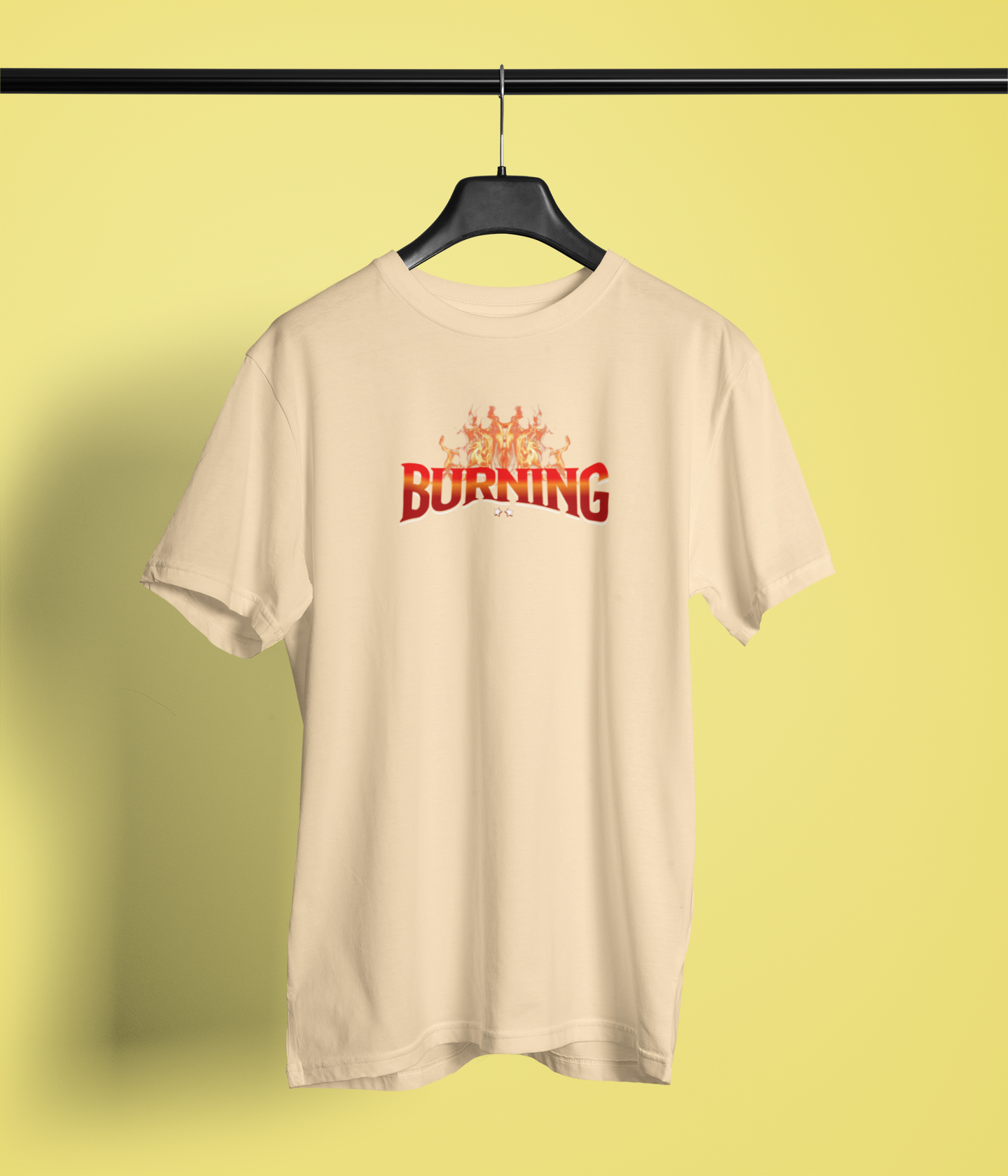 Homie Half Sleeve Beige Round Neck T-Shirt for Men Casual Tee