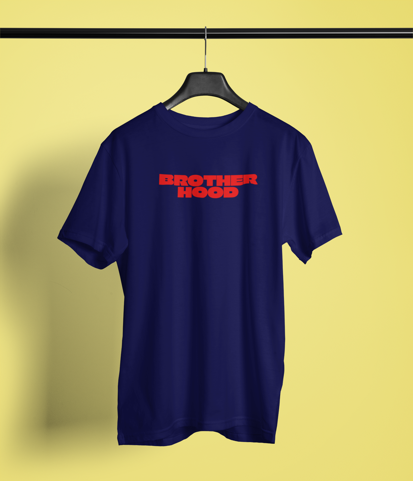 Brother Hood Half Sleeve Navy Blue Round Neck T-Shirt