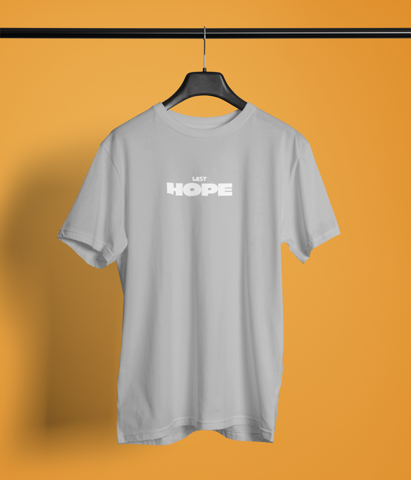 Last Hope Half Sleeve Grey Round Neck T-Shirt for Men