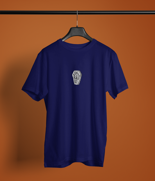 The Dead Box Half Sleeve Navy Blue Round Neck T-Shirt