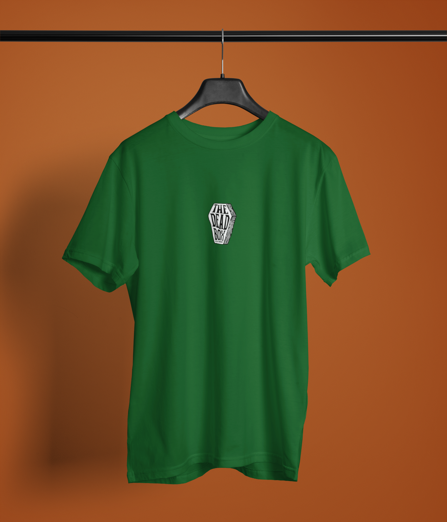 The Dead Box Half Sleeve Bottle Green Round Neck T-Shirt for Men Hello Swanky