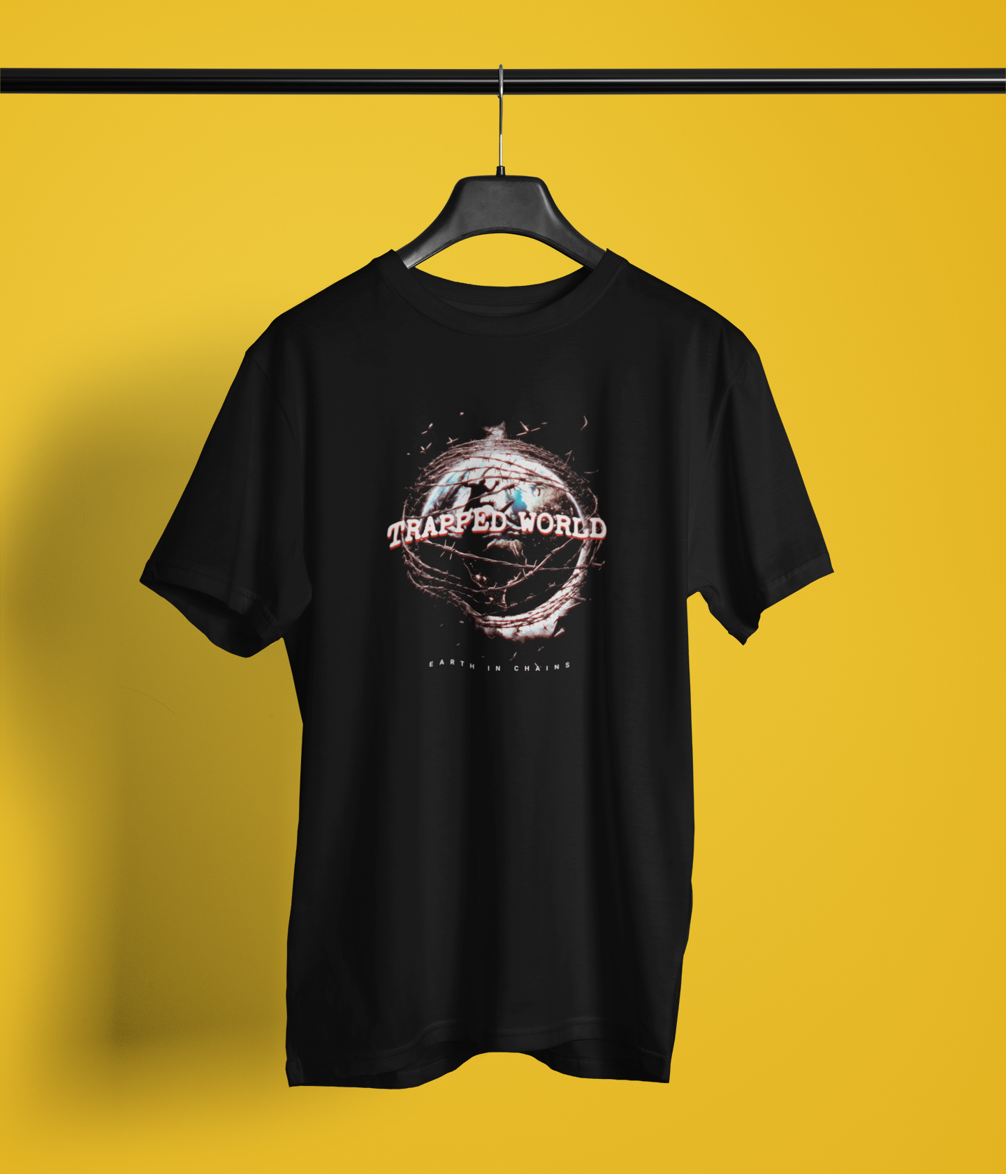Trapped World Half Sleeve Round Neck T-Shirt