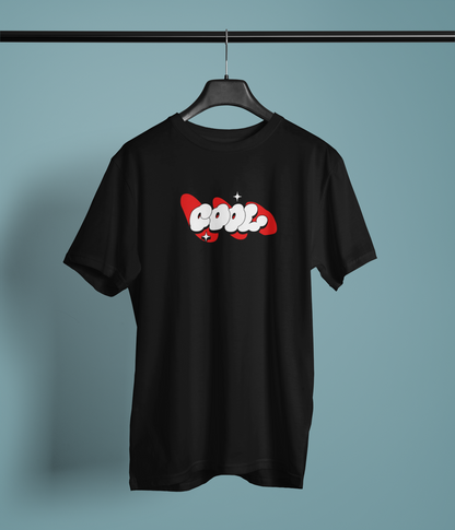 Cool Stars Half Sleeve Black Round Neck T-Shirt for Women