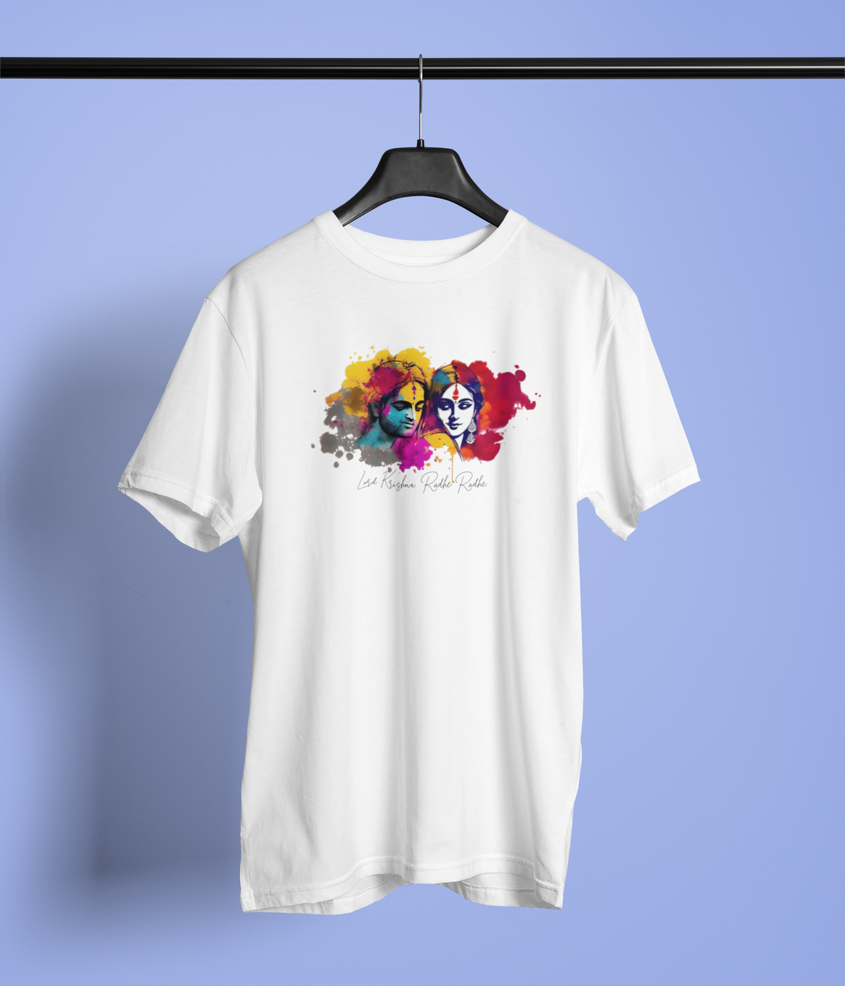 Radha Krishna Unisex Round Neck T-Shirt by Hello Swanky