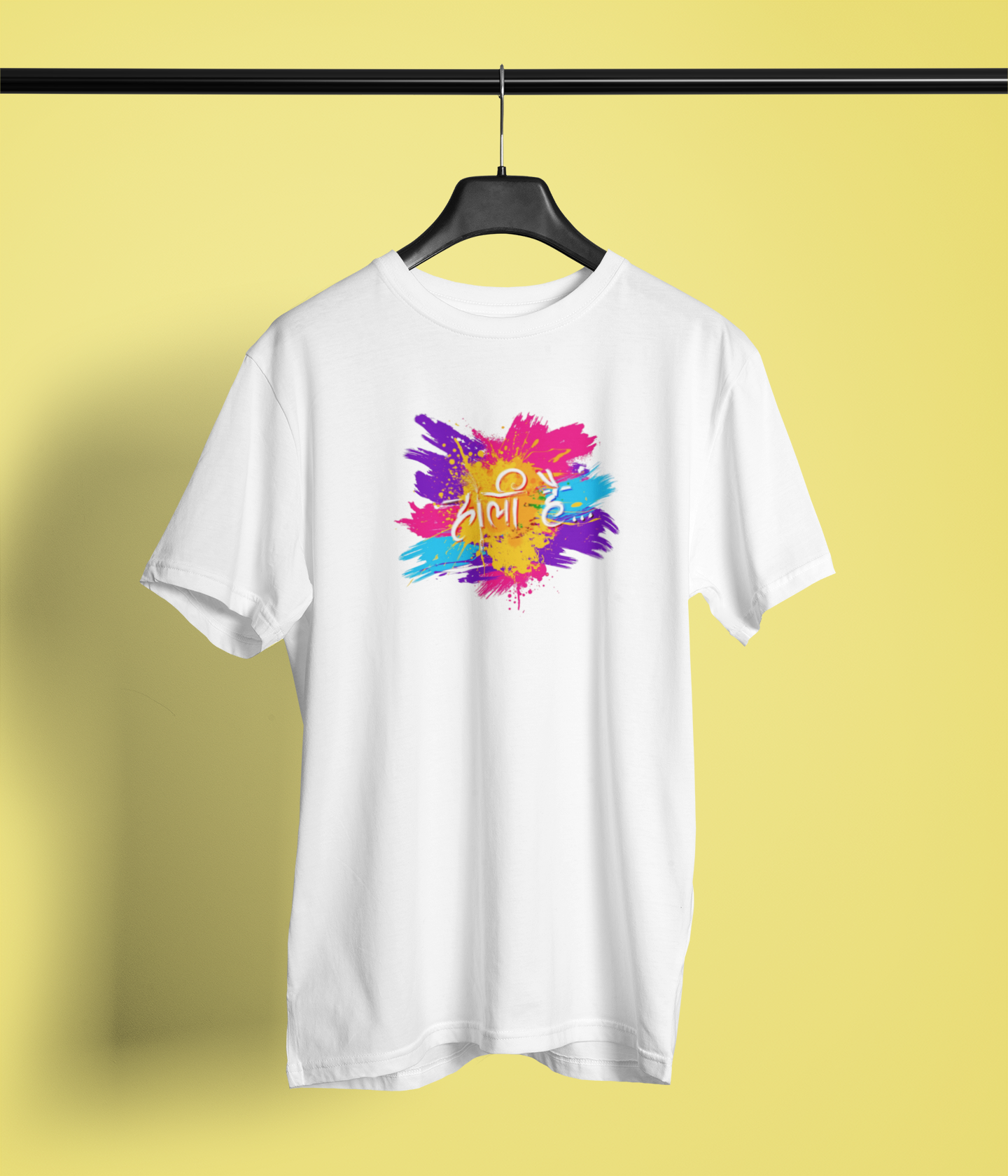 Holi Graphic Unisex Round Neck T-Shirt by Hello Swanky