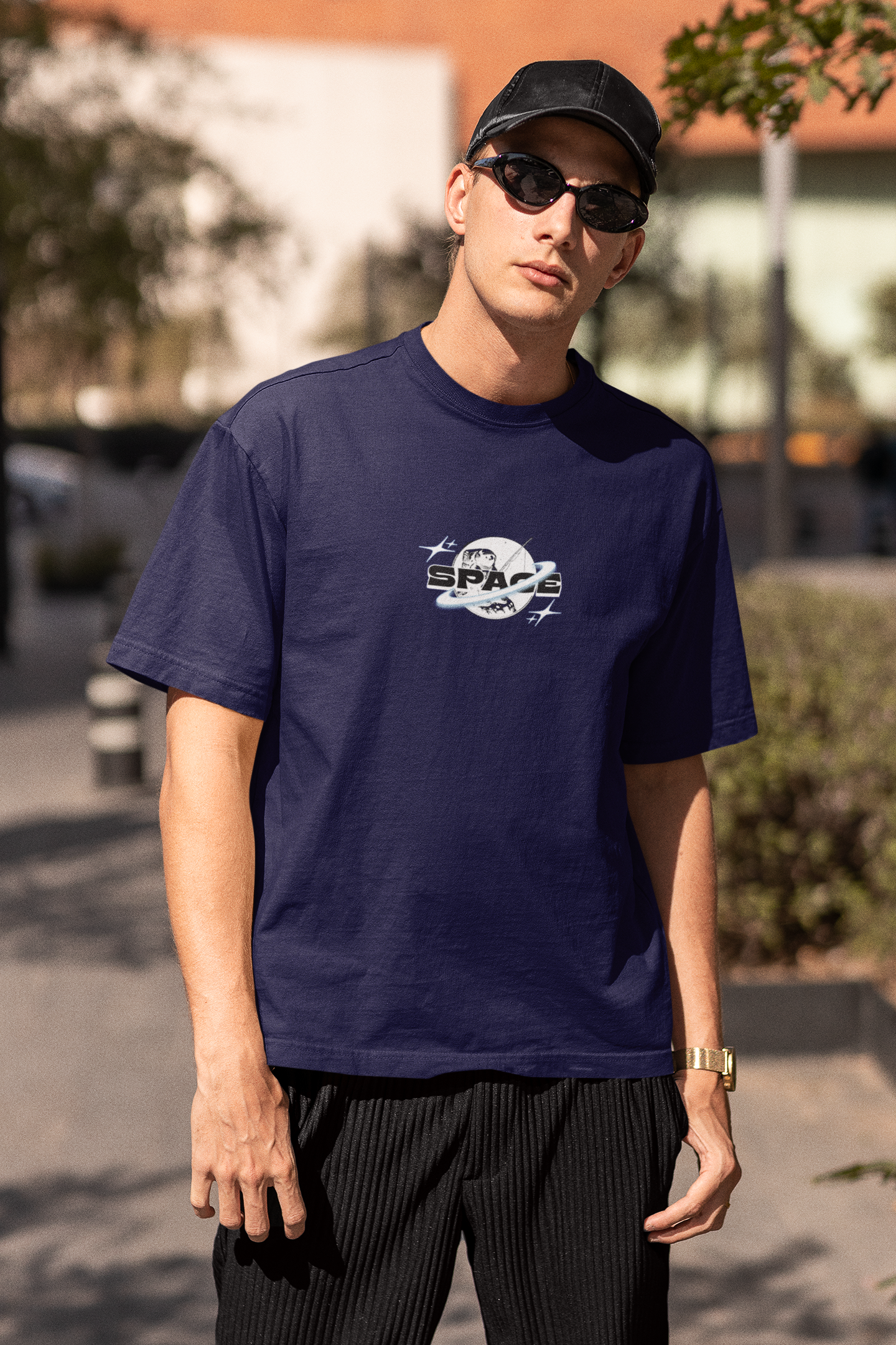 Out Of Office Unisex Nay Blue Oversized T-Shirt