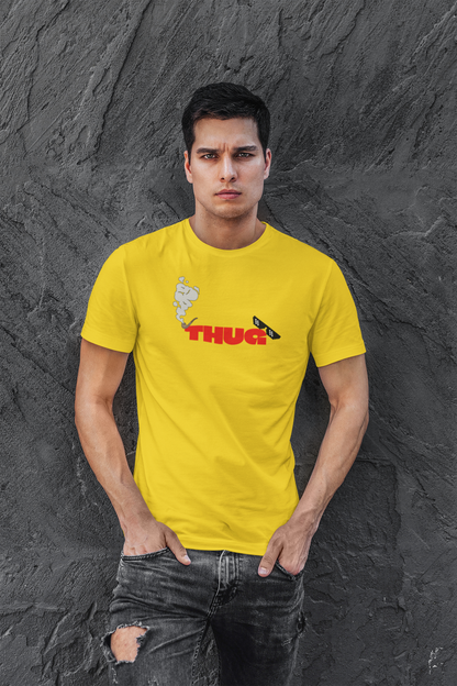 Brother Hood Half Sleeve Yellow Round Neck T-Shirt