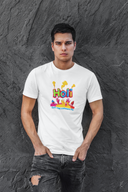 Holi Half Sleeve White Round Neck T-Shirt for Men by Hello Swanky