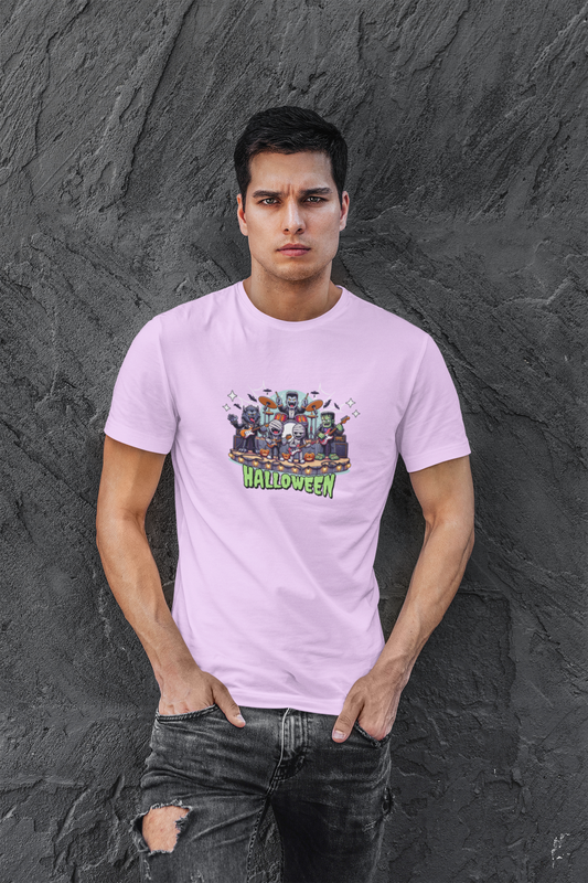 Helloween Half Sleeve Round Neck T-Shirt for Men