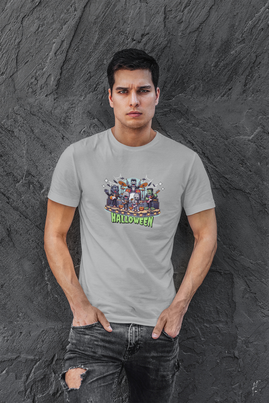 Helloween Half Sleeve Round Neck T-Shirt for Men