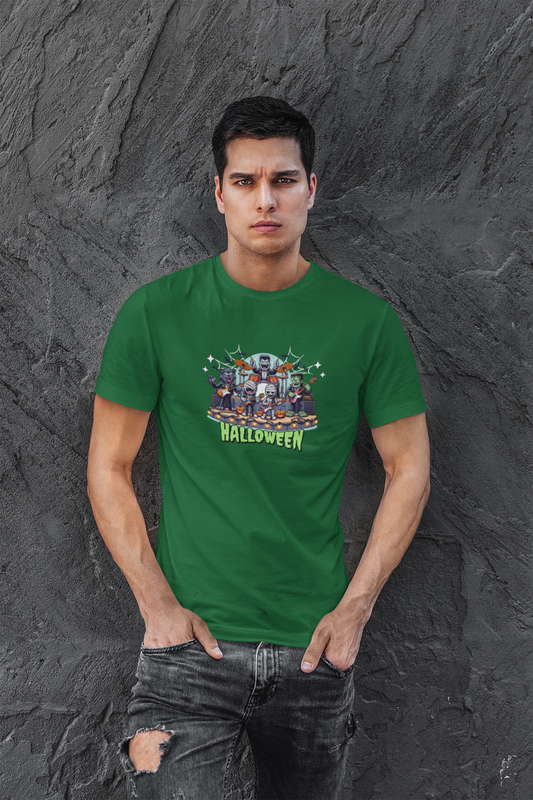 Helloween Half Sleeve Round Neck T-Shirt for Men