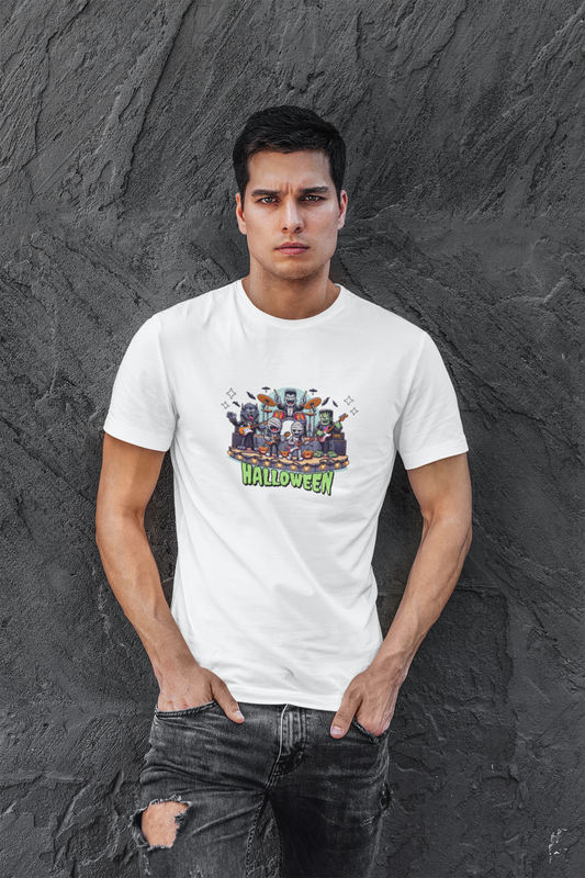 Helloween Half Sleeve Round Neck T-Shirt for Men